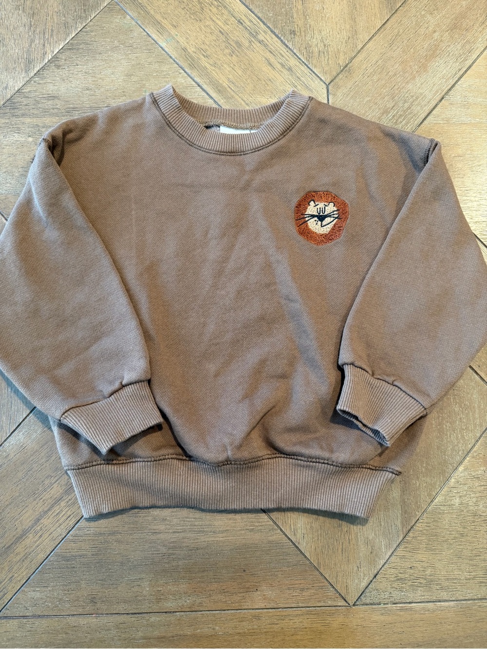 Zara Lions Brown Sweatshirt Size 3t NWT